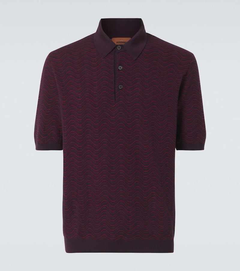 Missoni Zigzag wool-blend polo shirt