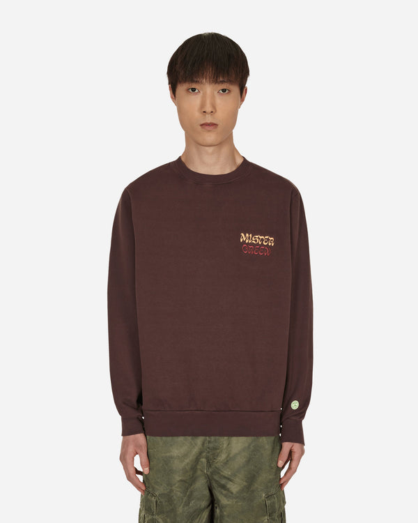 Mister Green Karma Logo Crewneck Sweatshirt Brown