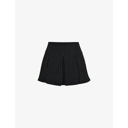 Womens Mistress Rocks Pleated pinstriped stretch-woven mini skirt