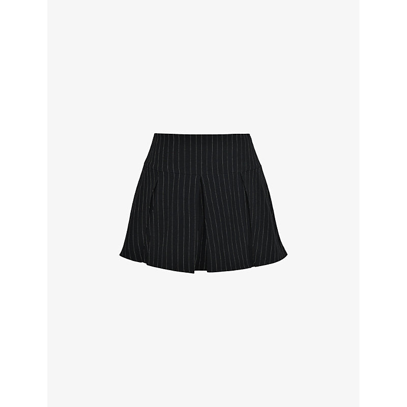 Womens Mistress Rocks Pleated pinstriped stretch-woven mini skirt