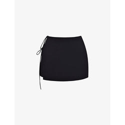 Womens Mistress Rocks Side-tie slim-fit cotton mini skirt