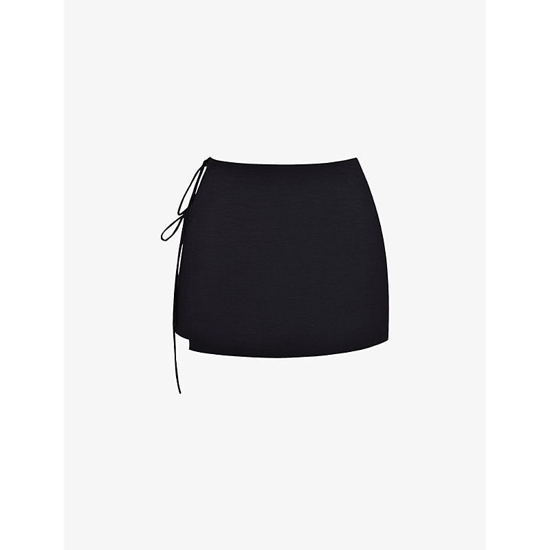 Womens Mistress Rocks Side-tie slim-fit cotton mini skirt