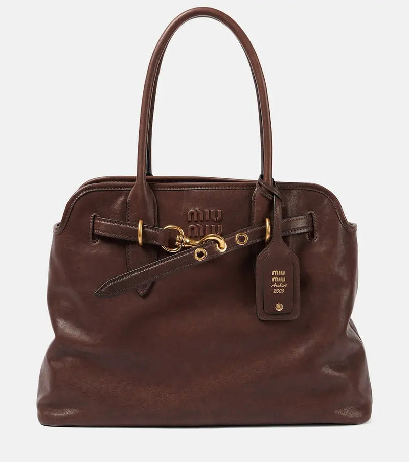 Miu Miu Adventure Large leather shoulder bag