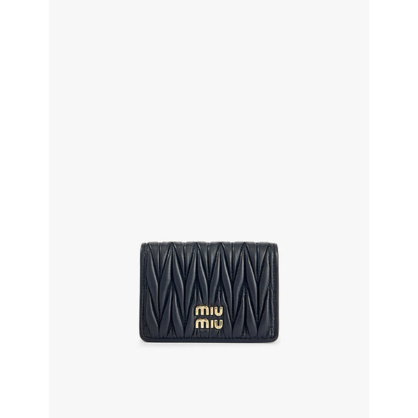 Miu Miu Brand-plaque leather cardholder | LYBSTORE