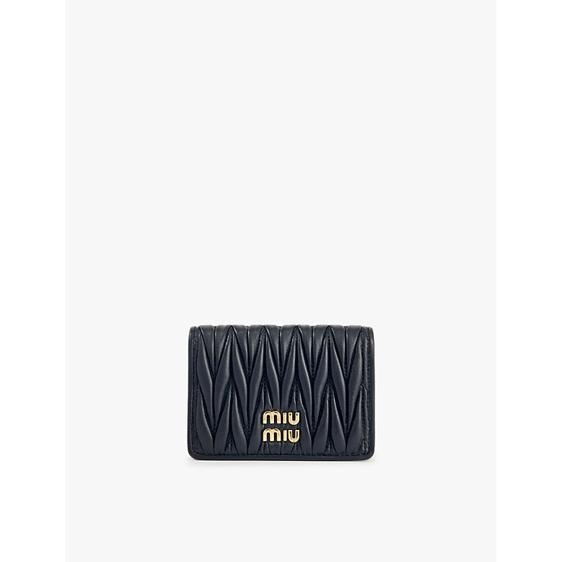 Miu Miu Brand-plaque leather cardholder