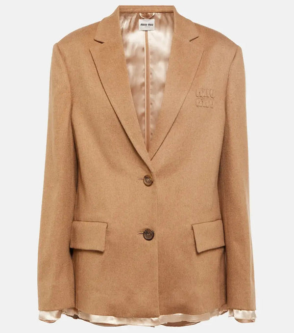 Miu Miu Camel hair blazer | LYBSTORE