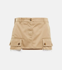 Miu Miu Chino cotton miniskirt | LYBSTORE