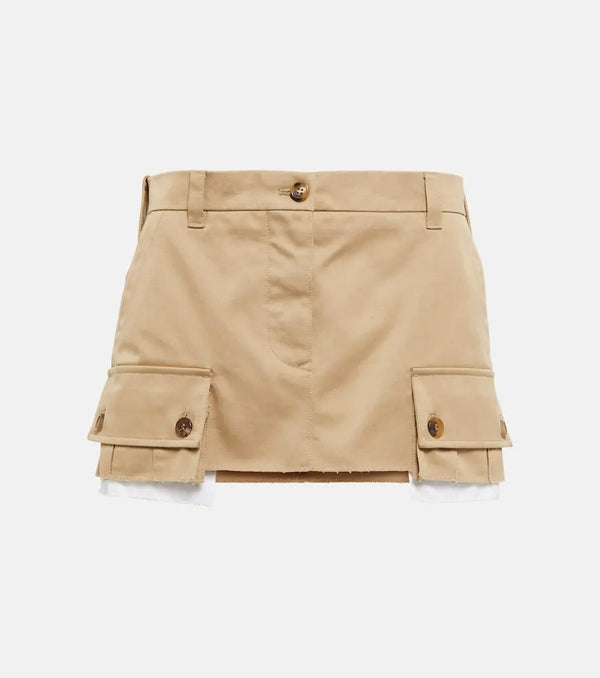 Miu Miu Chino cotton miniskirt | LYBSTORE