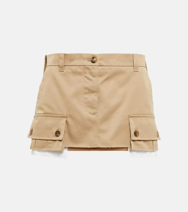 Miu Miu Chino cotton miniskirt | LYBSTORE