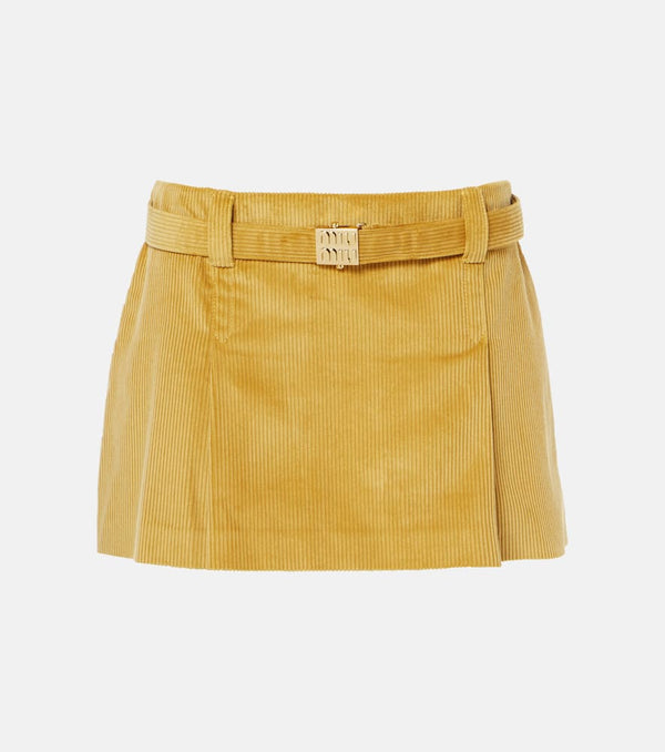 Miu Miu Cotton corduroy miniskirt