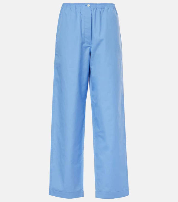 Miu Miu Cotton wide-leg pants