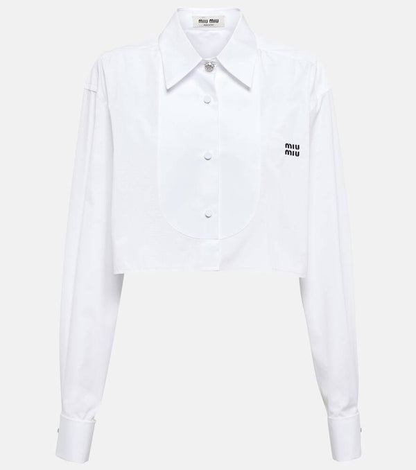 Miu Miu Cropped cotton shirt