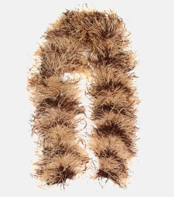 Miu Miu Feather, mohair and wool-blend scarf | LYBSTORE