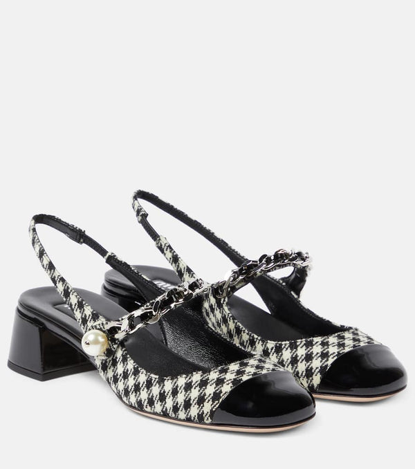 Miu Miu Gingham slingback pumps