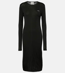 Miu Miu Knitted silk midi dress