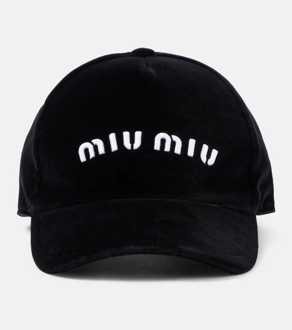 Miu Miu Logo denim baseball cap