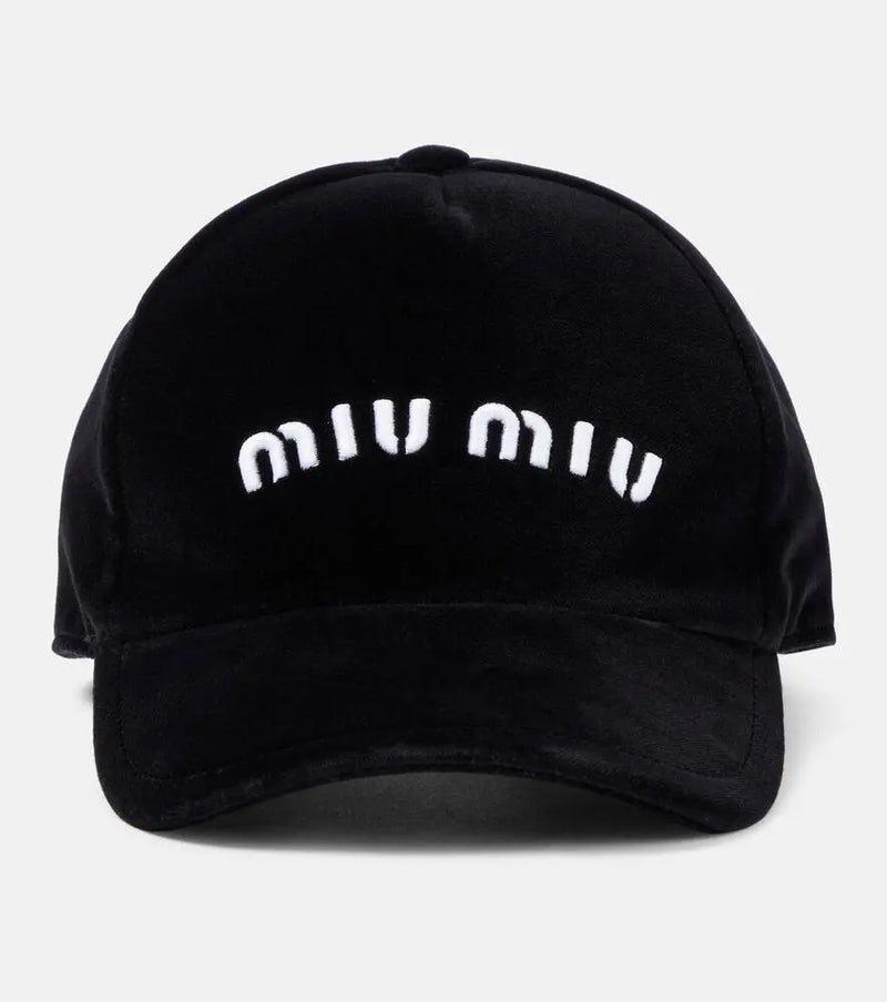 Miu Miu Logo denim baseball cap