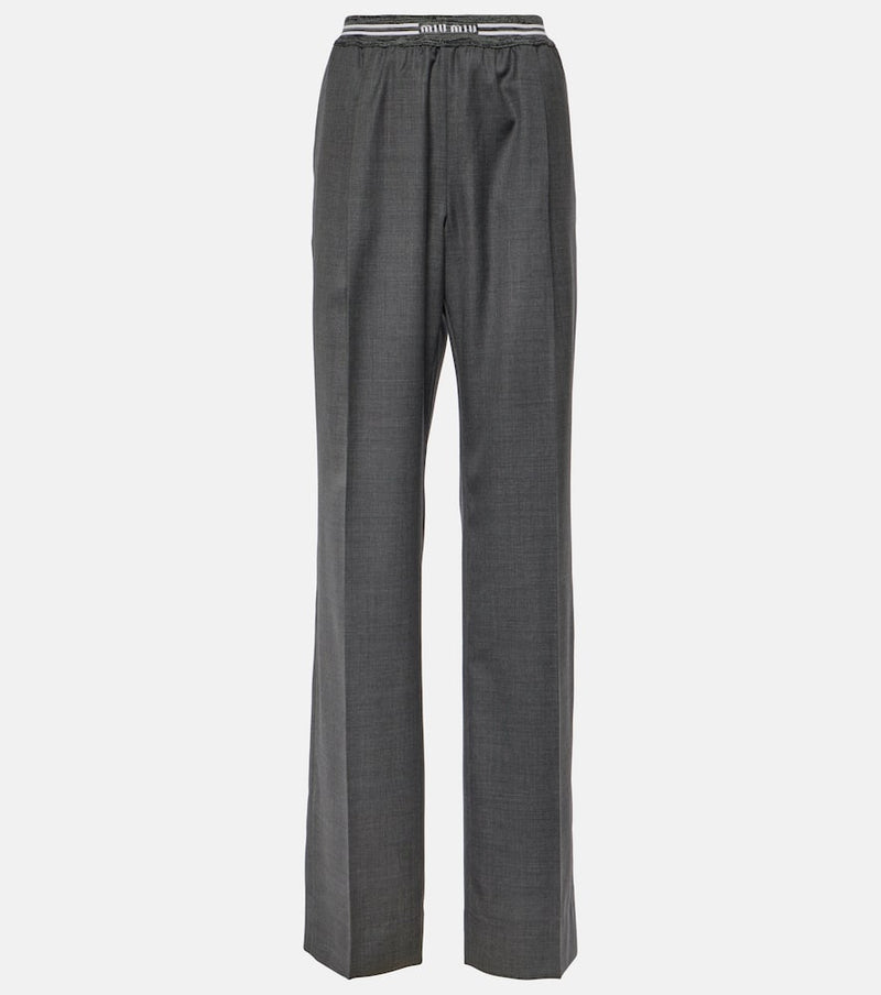 Miu Miu Low-rise wool pants