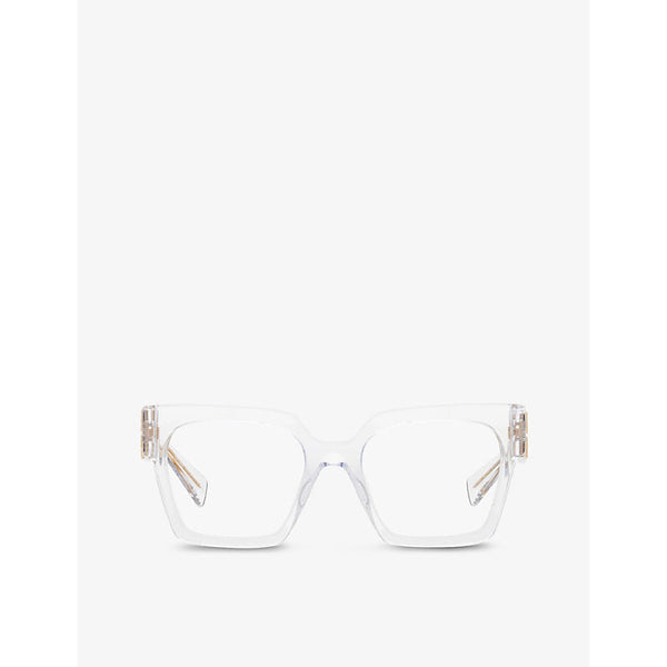 Miu Miu MU 04UV square-frame acetate glasses | LYBSTORE