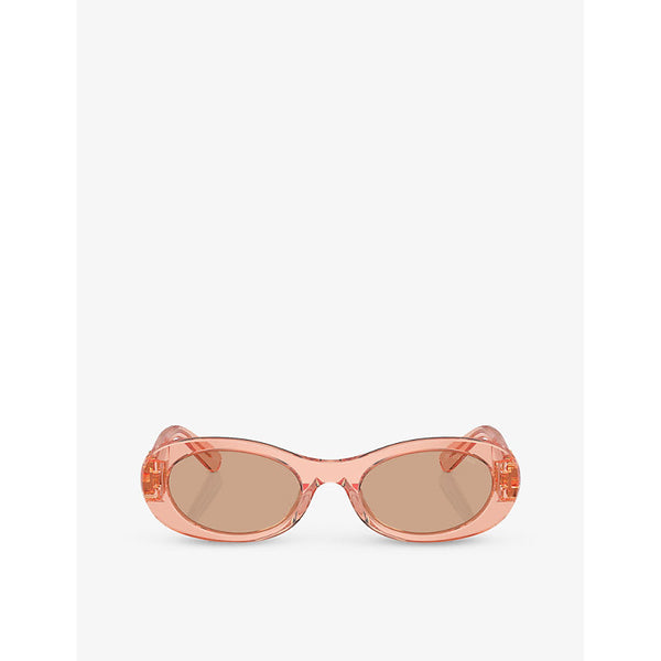 Miu Miu MU 06ZS oval-frame acetate sunglasses | LYBSTORE