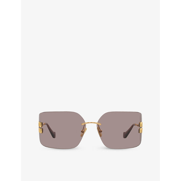 Womens Miu Miu MU 54YS square-frame metal sunglasses