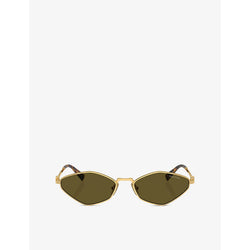 Miu Miu MU 56ZS irregular-frame metal sunglasses | LYBSTORE