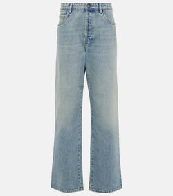 Miu Miu Mid-rise wide-leg jeans | LYBSTORE