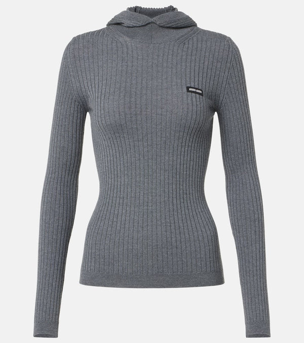 Miu Miu Ribbed-knit wool sweater