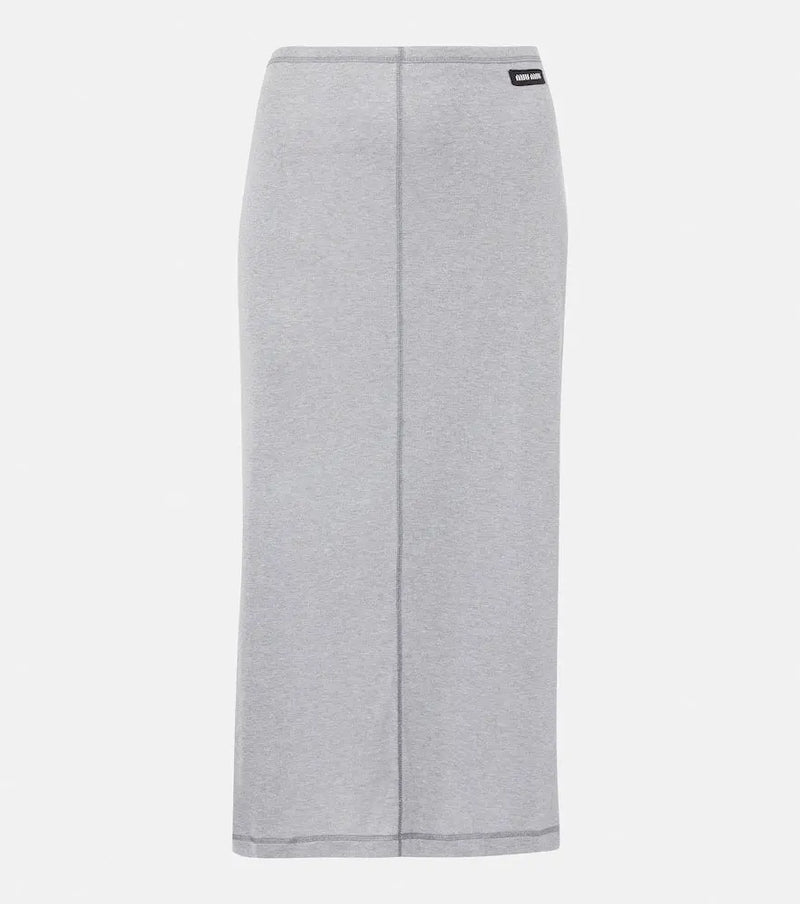 Miu Miu Silk midi skirt | LYBSTORE