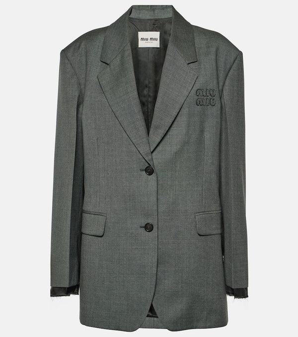 Miu Miu Single-breasted virgin wool blazer