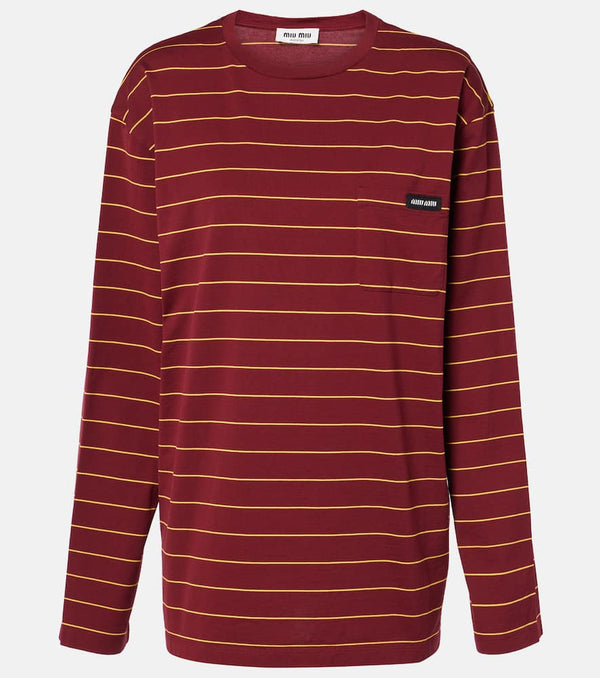 Miu Miu Striped cotton top