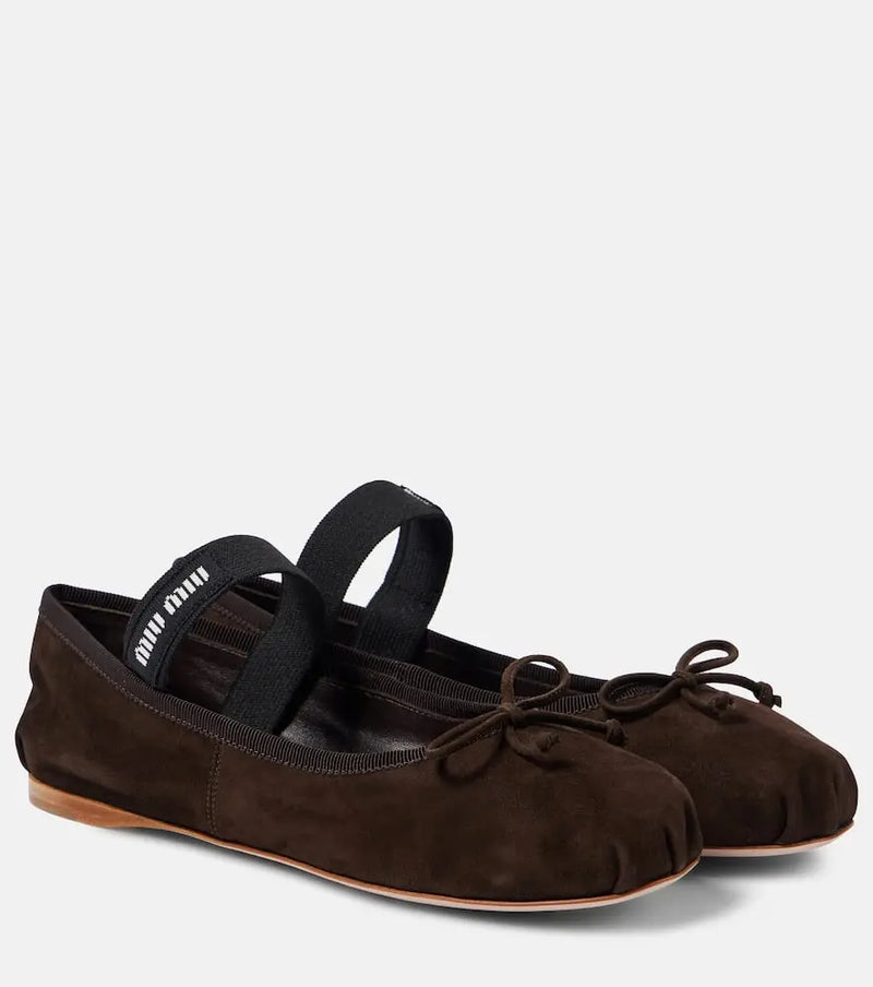 Miu Miu Suede ballet flats | LYBSTORE