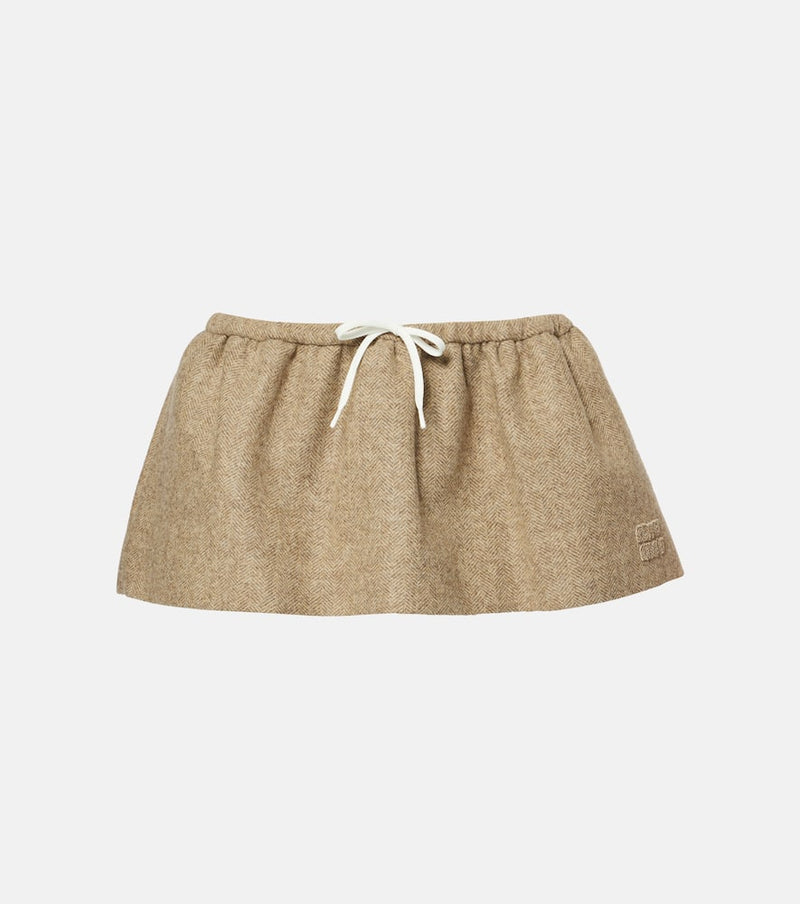 Miu Miu Virgin wool miniskirt