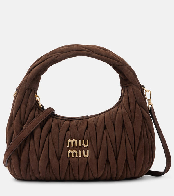 Miu Miu Wander Small suede shoulder bag