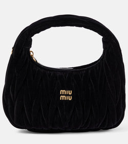 Miu Miu Wander Small velvet shoulder bag