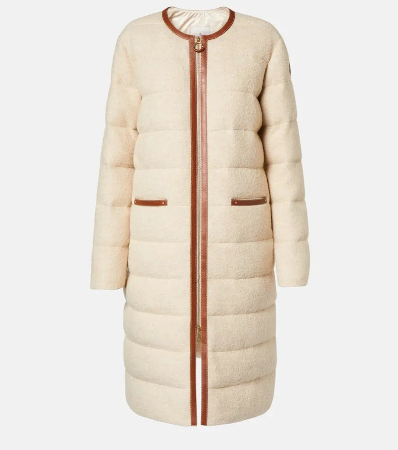 Moncler Bellette wool-blend bouclé down coat