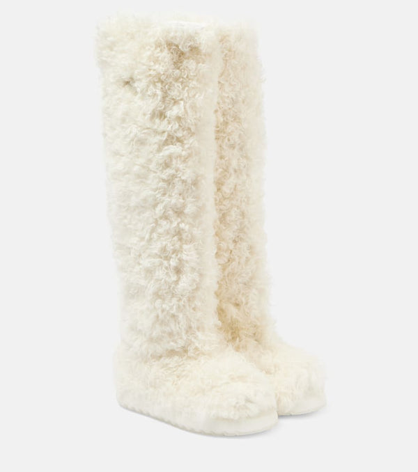 Moncler Beverly shearling over-the-knee boots