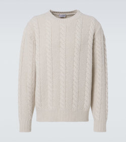 Moncler Cable-knit wool and cashmere sweater