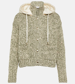 Moncler Cropped cotton-blend cardigan | LYBSTORE