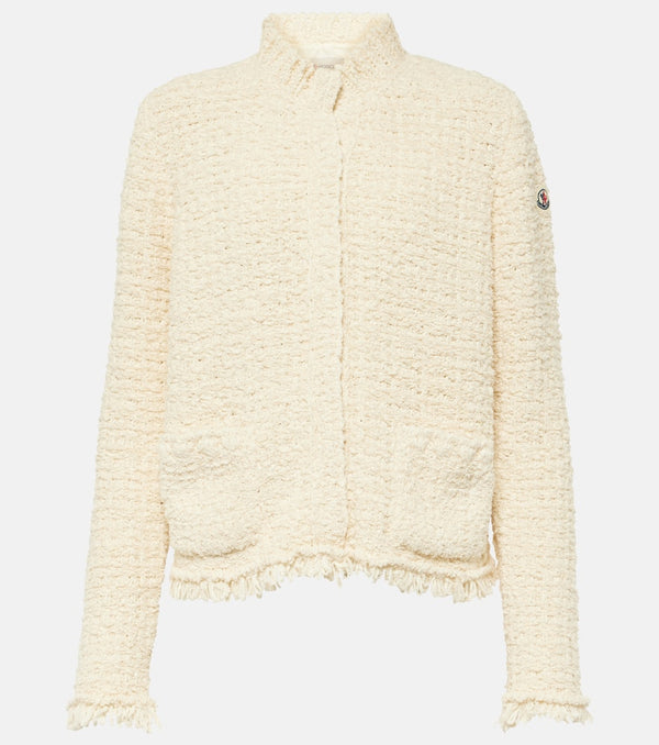 Moncler Down-paneled cotton-blend jacket