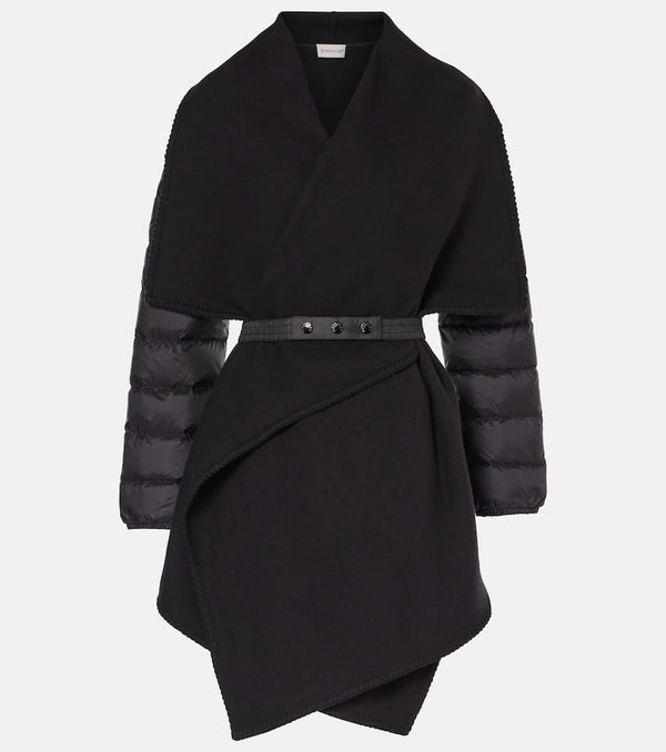 Moncler Down-paneled wool-blend coat | LYBSTORE