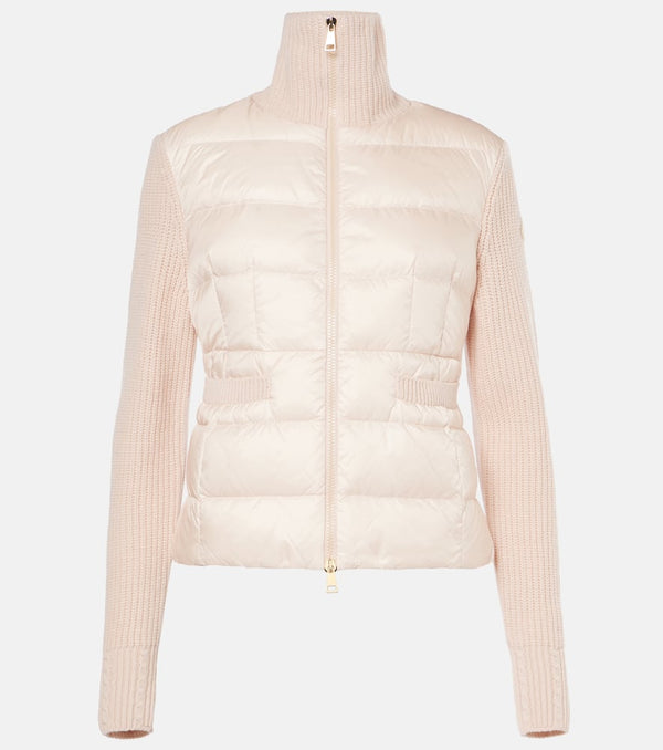 Moncler Down-paneled zip-up cardigan