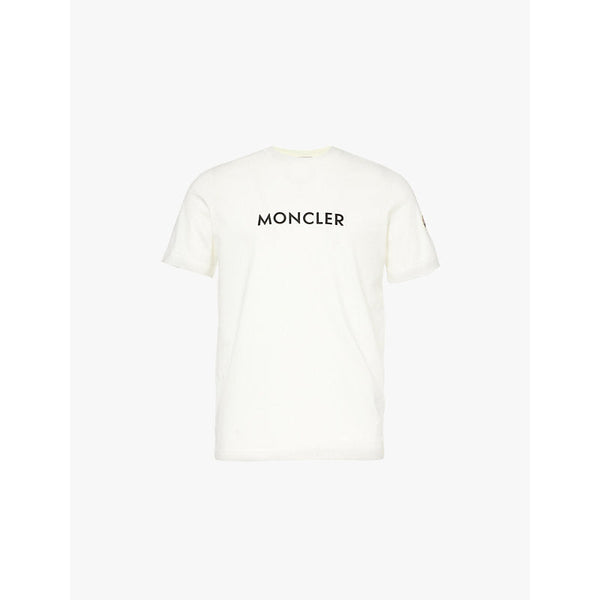 Mens Moncler Embossed-branding crew-neck cotton-jersey T-shirt