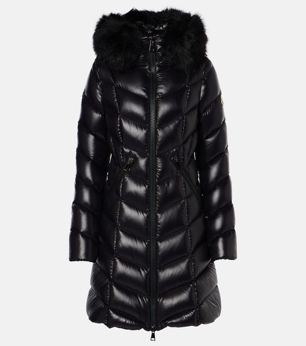 Moncler Fulmarus shearling-trimmed down coat | LYBSTORE