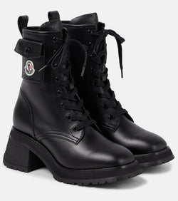 Moncler Gigi leather ankle boots