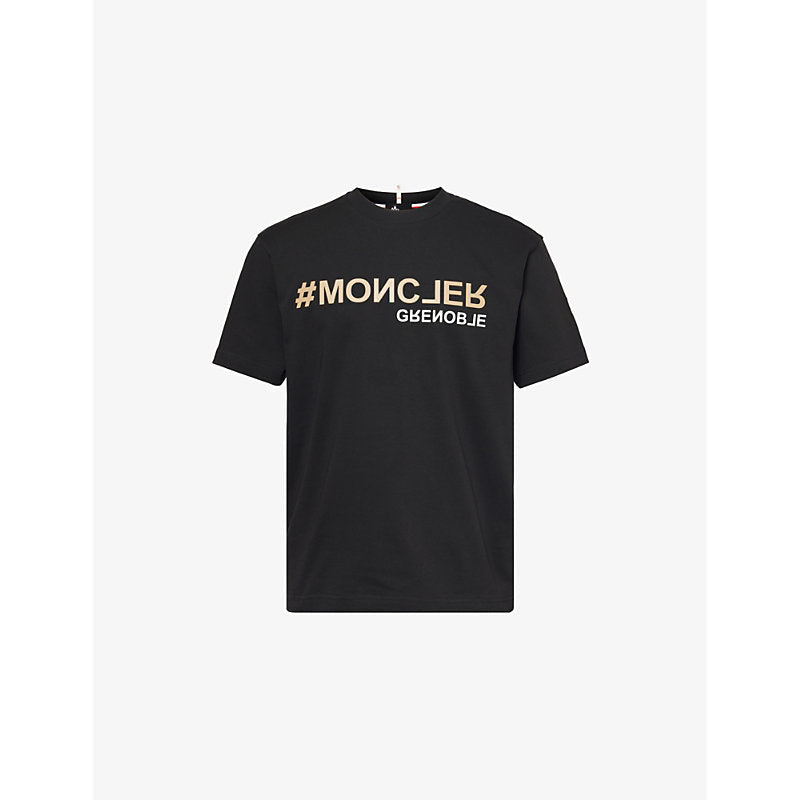  Moncler Grenoble Embossed-branding crew-neck relaxed-fit cotton-jersey T-shirt