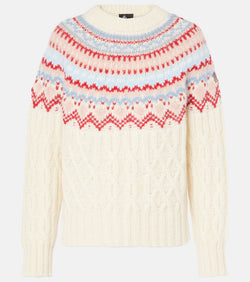 Moncler Grenoble Intarsia wool and mohair-blend sweater