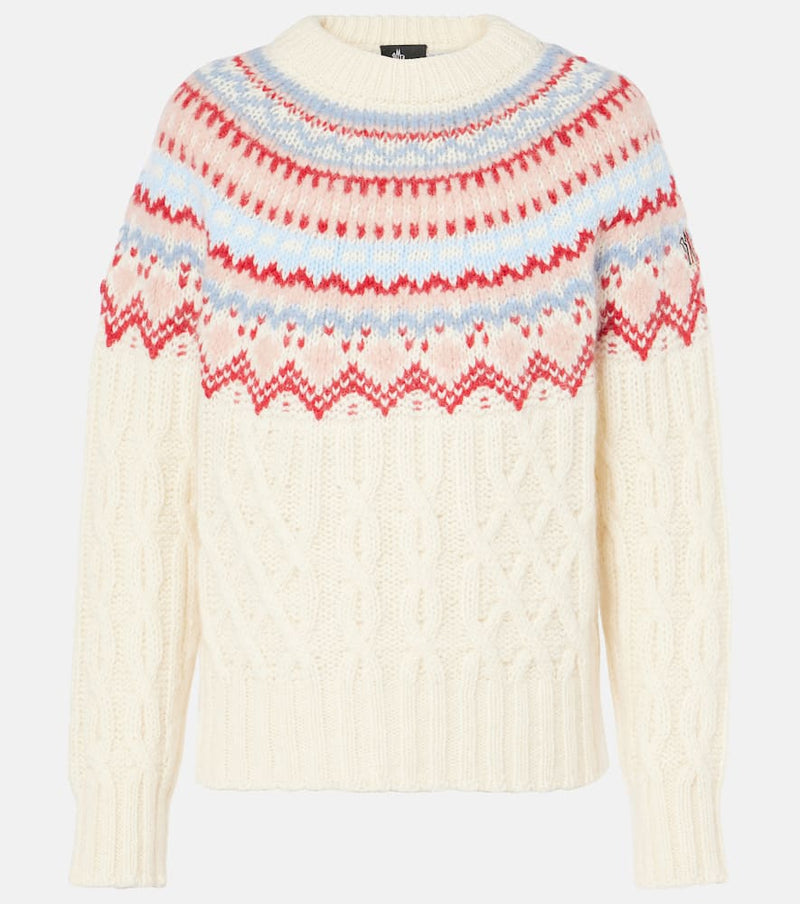 Moncler Grenoble Intarsia wool and mohair-blend sweater