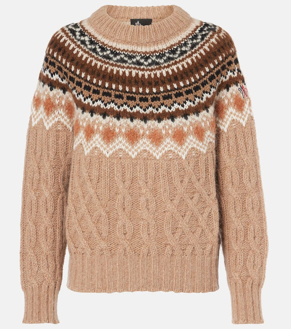 Moncler Grenoble Jacquard wool and mohair-blend sweater