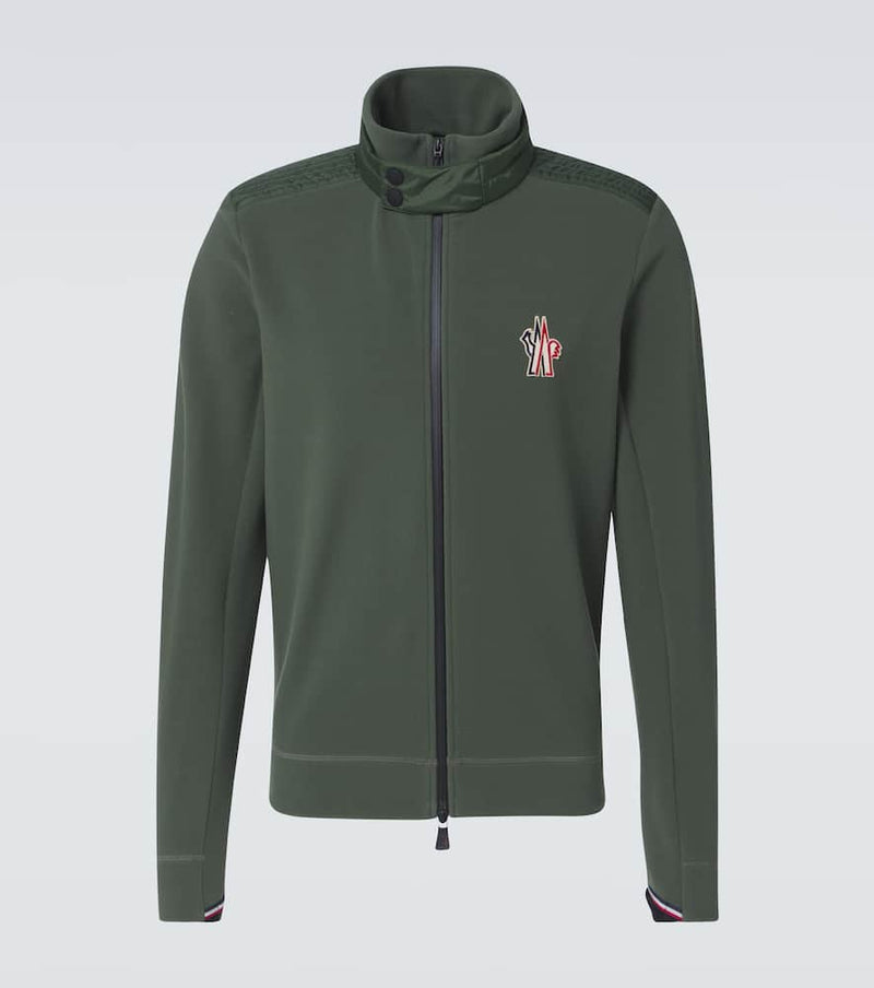 Moncler Grenoble Logo fleece zip-up cardigan